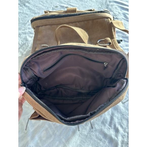 One Tigris Dog M / L‎ Backpack Harness Vest with Saddlebag Pouches Brown Canvas - Picture 11 of 14